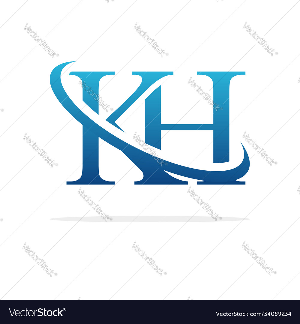 Kh logo art icon design image