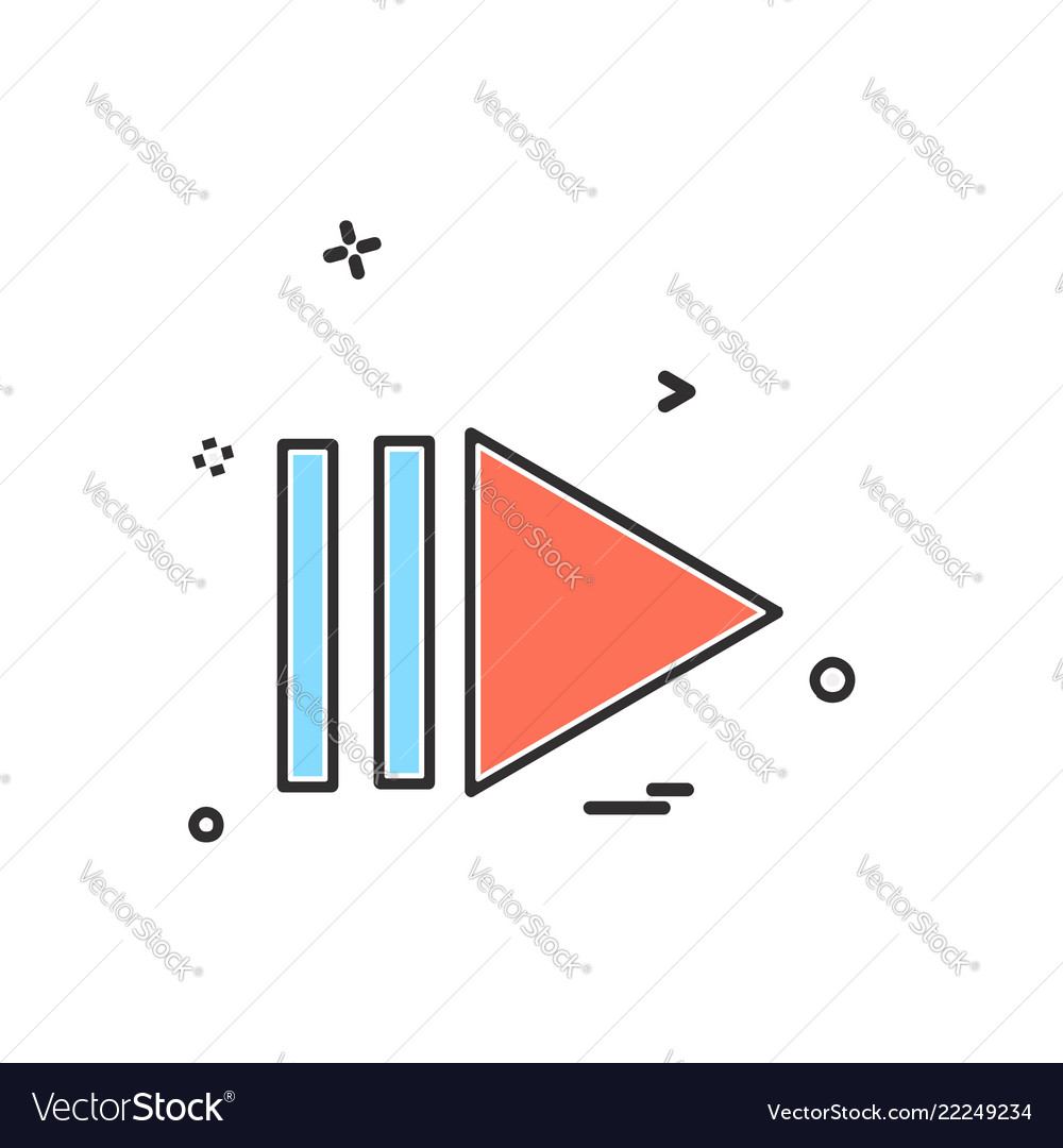 Next button icon design vector image Next button icon design