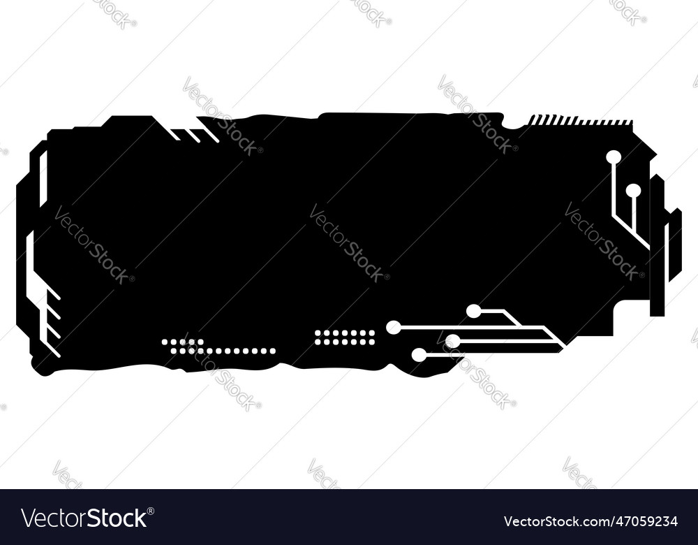 Rectangular design clipart in tech style isolated