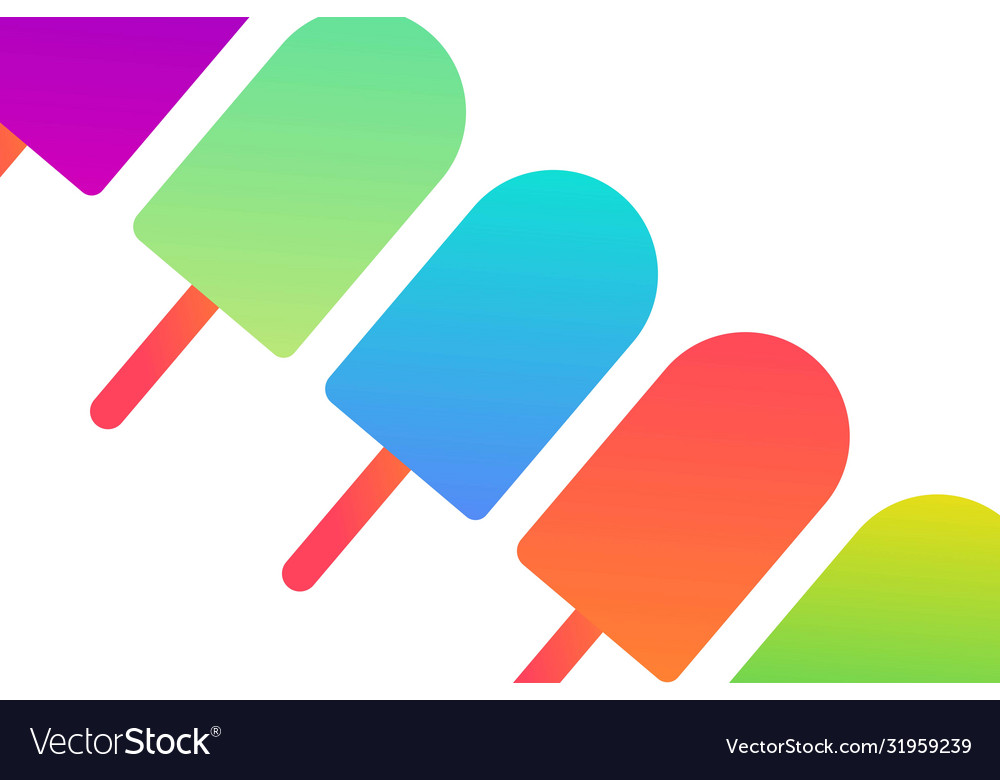 Background with gradient ice cream template vector image Background with gradient ice cream template