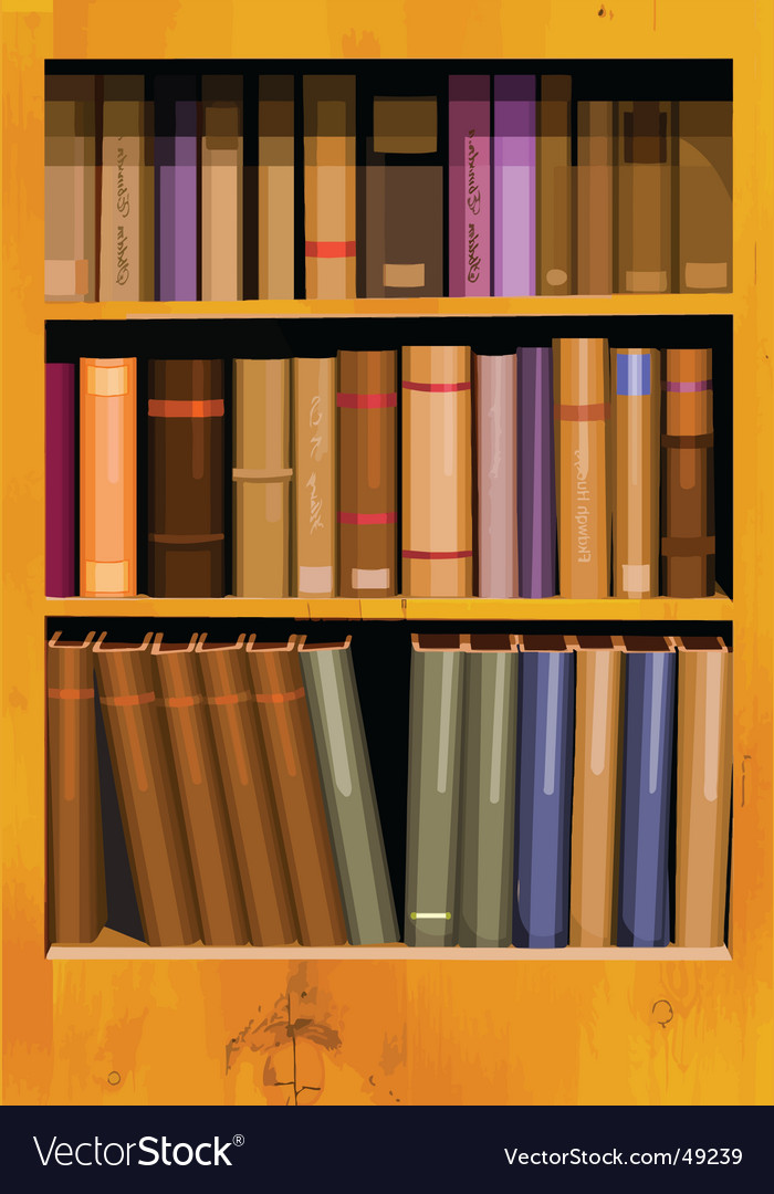 Bookshelf Royalty Free Vector Image Vectorstock Bookshelf Royalty Free Vector Image Vectorstock