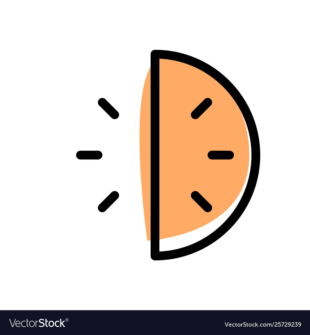 Digital clock face representing half an hour
