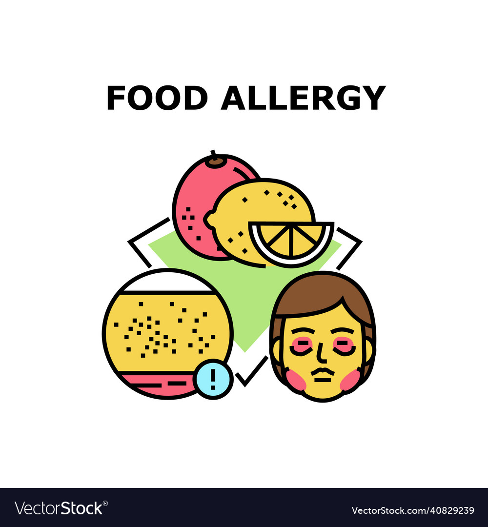 Food allergy icon Royalty Free Vector Image - VectorStock