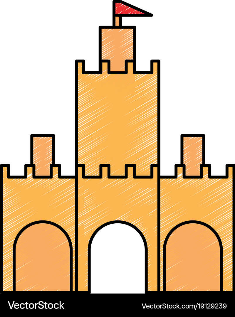Isolated castle design Royalty Free Vector Image