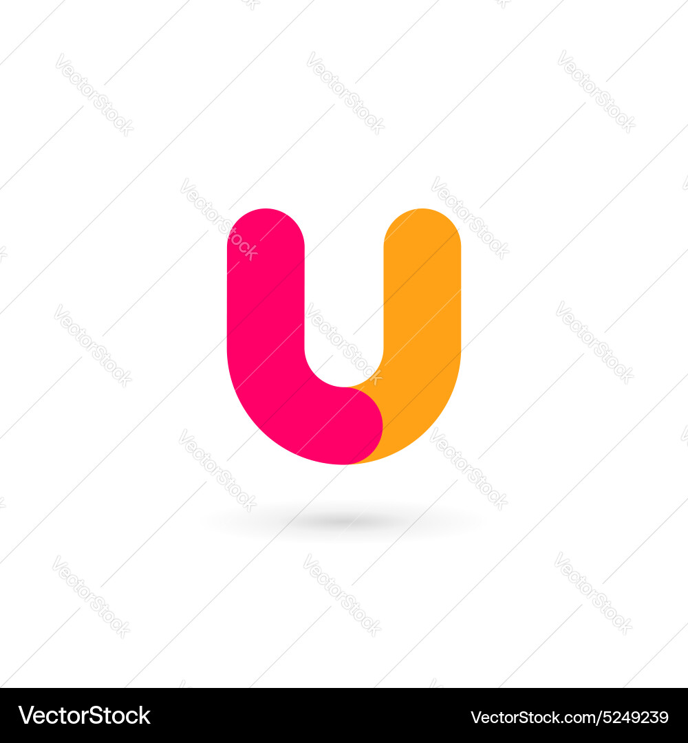 Letter u logo icon design template elements Vector Image