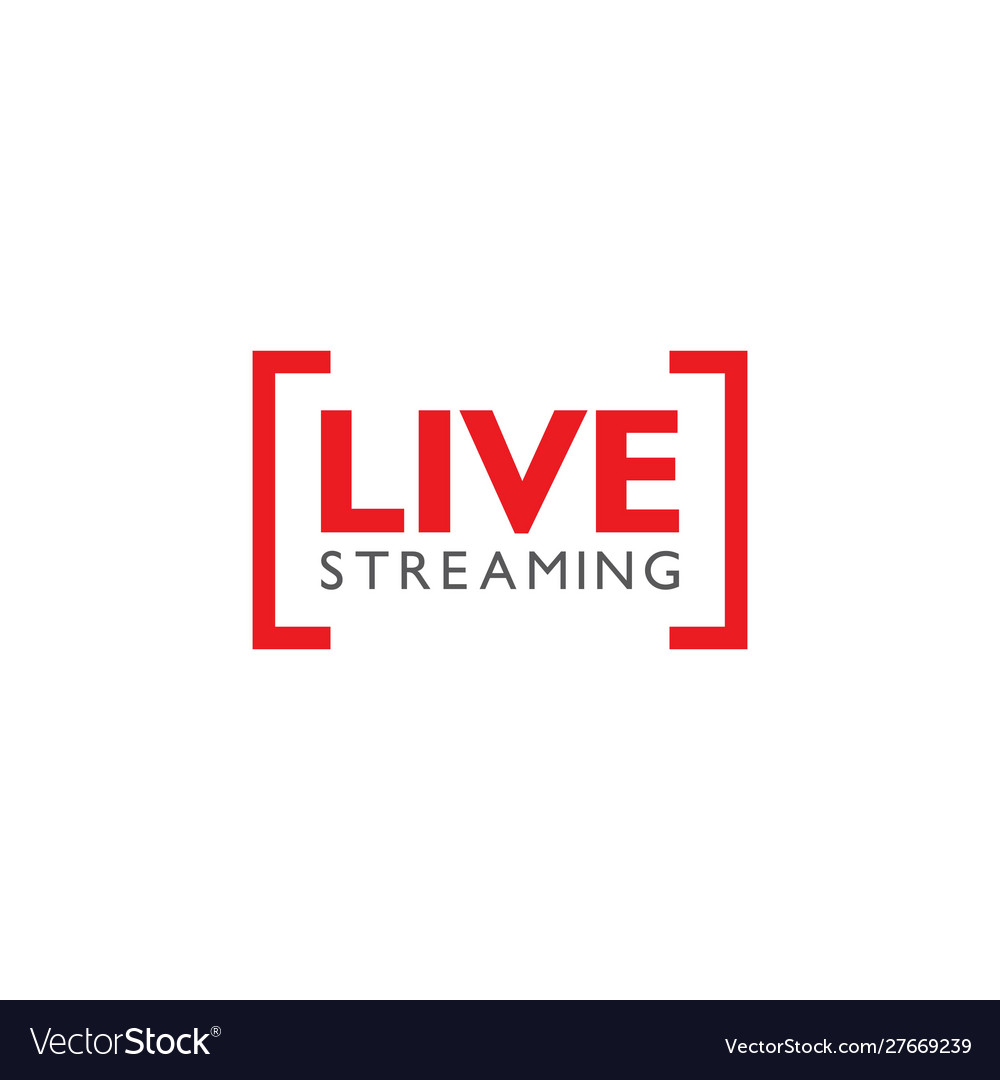 Live stream logo design Royalty Free Vector Image