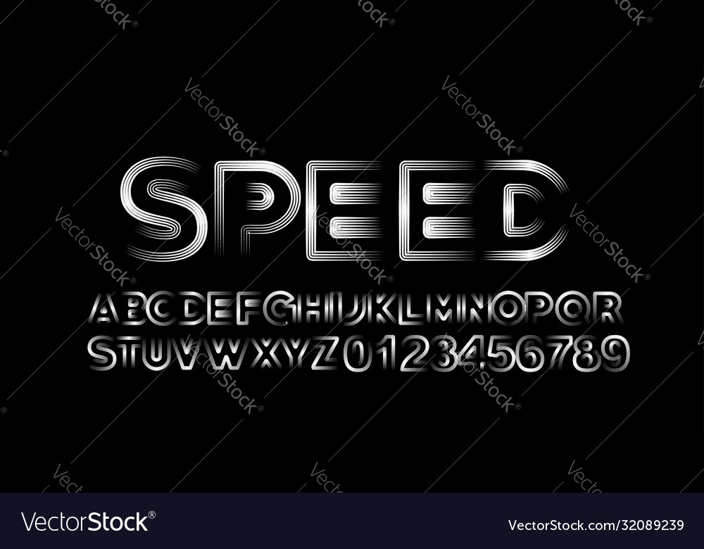 Modern abstract font set alphabet text design Vector Image Modern abstract font set alphabet text design