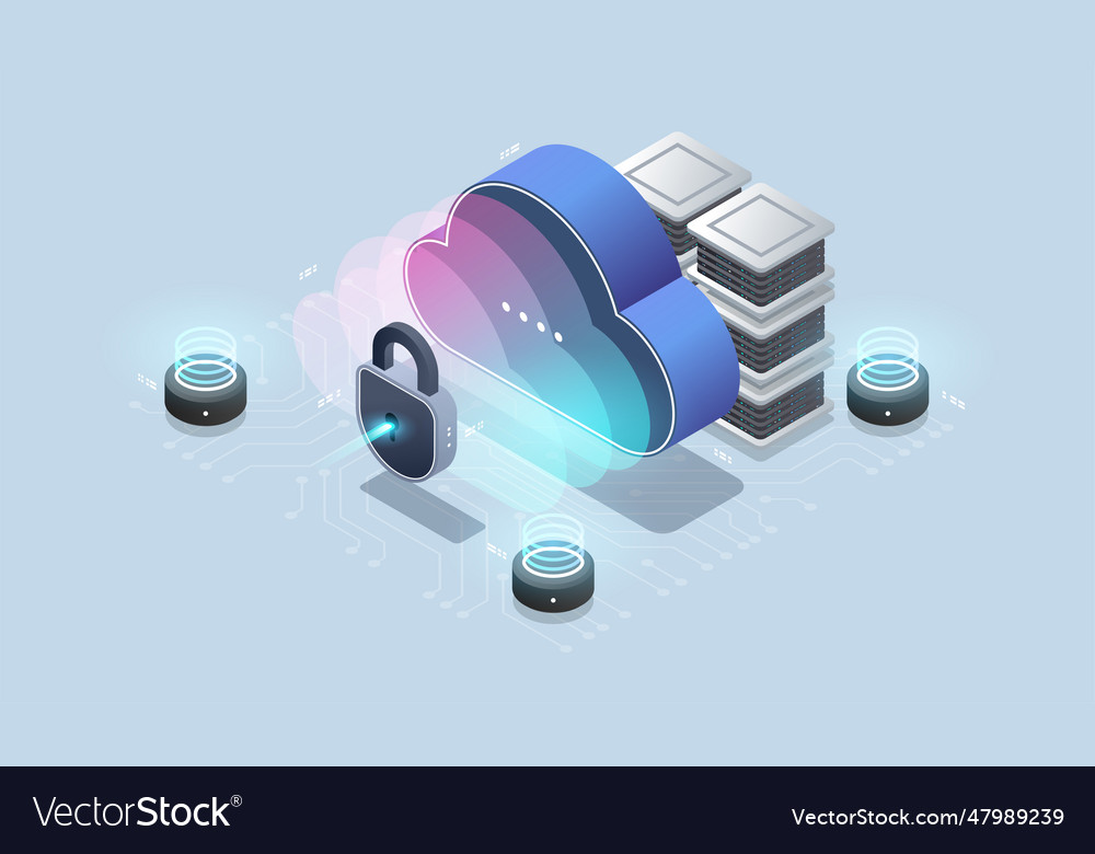 Modern cloud technology and networking concept