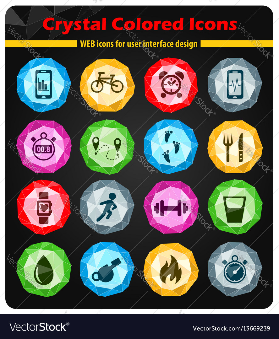 Monitoring apps icon set