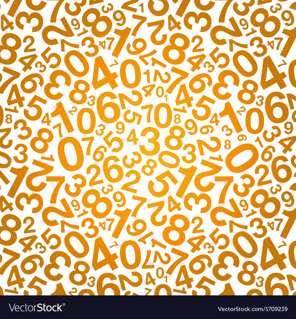 Orange Number Pattern Background
