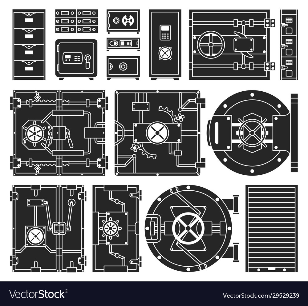 Secure Storage Icons Set