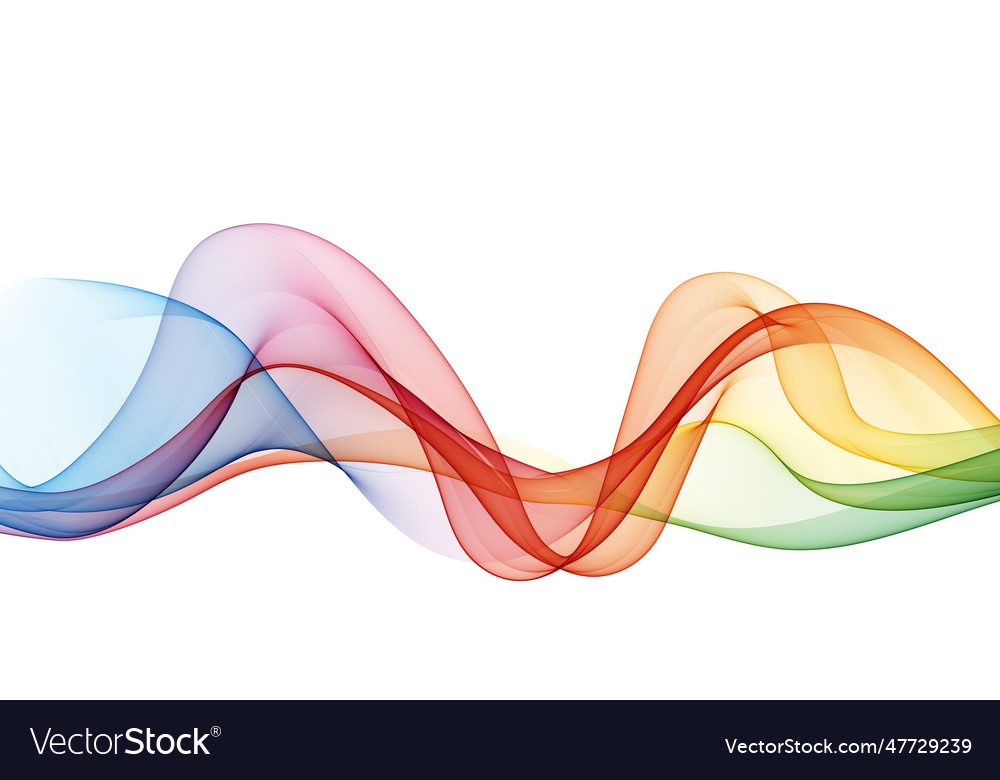 Spectrum wave color abstract transparent flow vector image Spectrum wave color abstract transparent flow