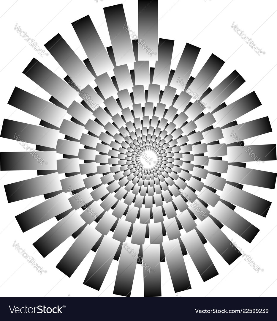 Spiral shape made of overlapping rectangles