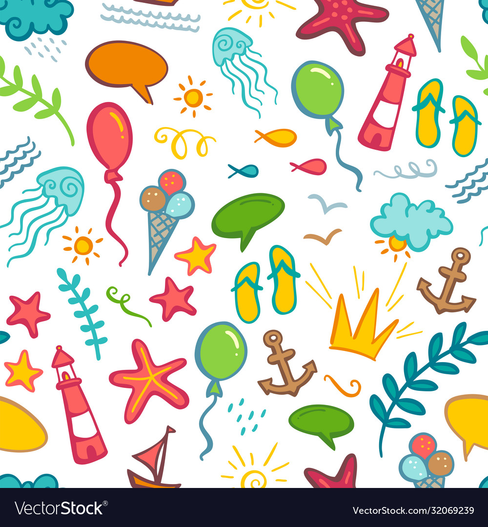 Summer boundless background vector image Summer boundless background