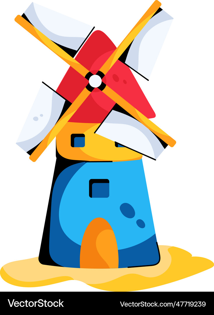 Wind turbine Royalty Free Vector Image - VectorStock
