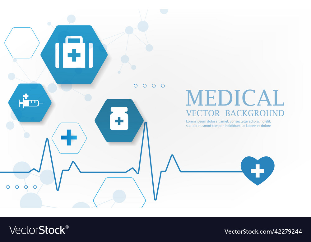 Abstract medical ecg heart beat