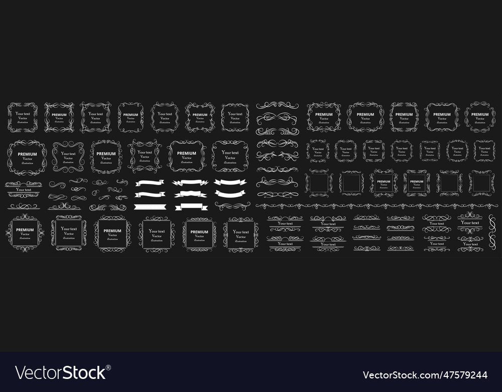 Calligraphic design elements vector image Calligraphic design elements