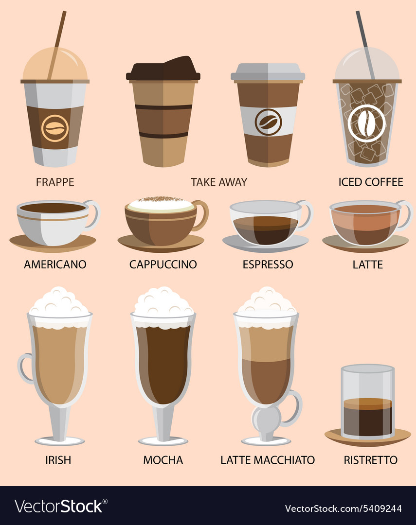 Coffee icons set buttons for web and apps Vector Image