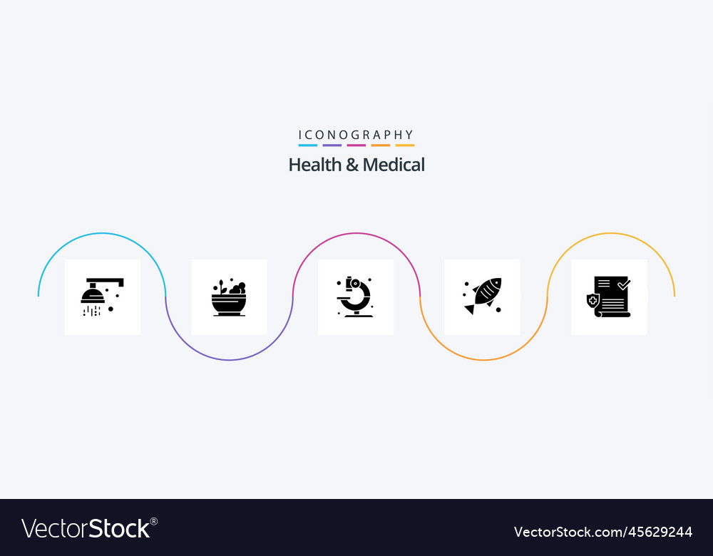 Health and medical glyph 5 icon pack including