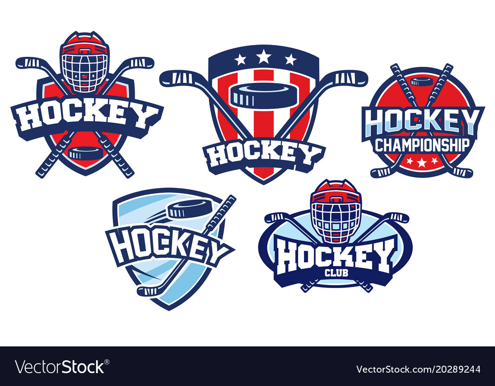 Premium Vector  Hockey championship logo