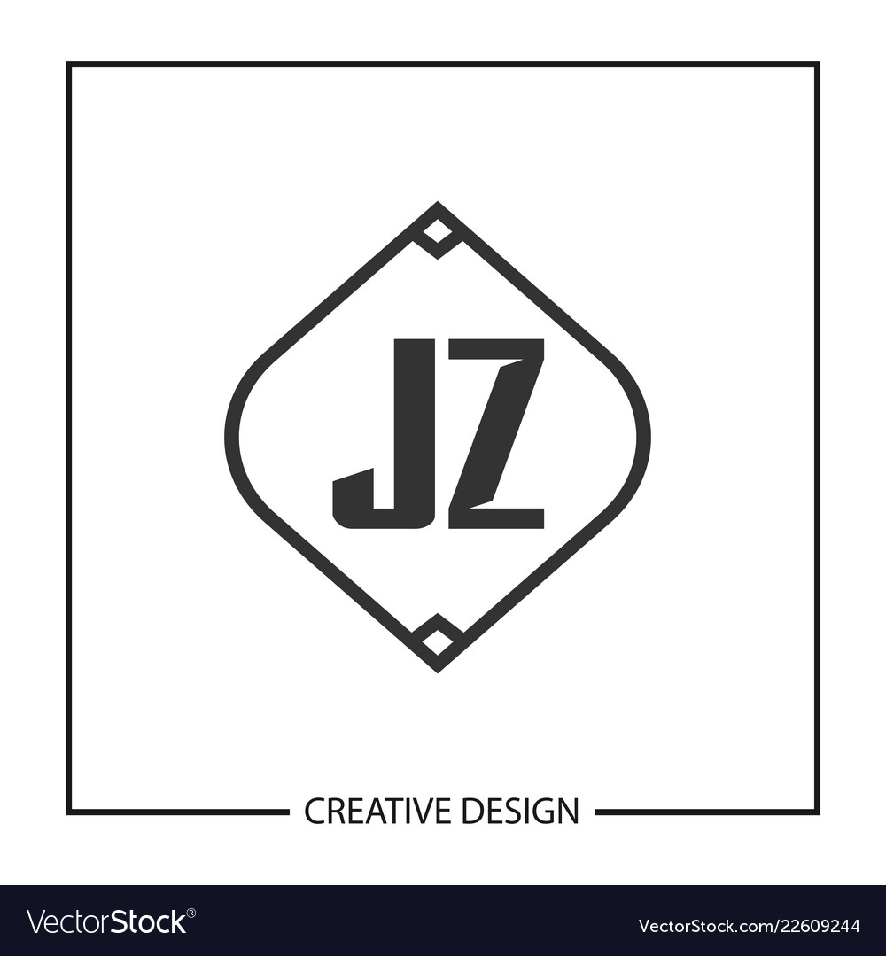 Initial jz letter logo template design