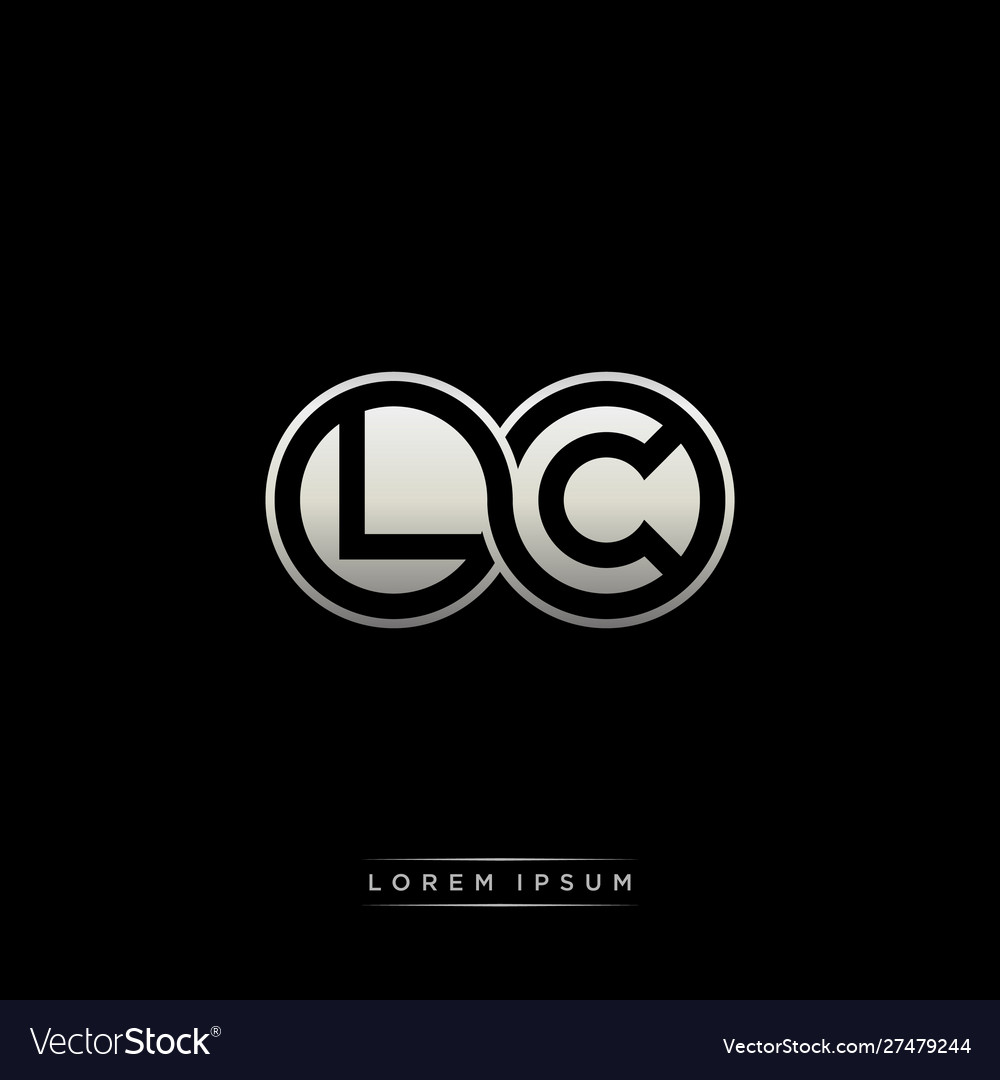 Lc initial letter linked circle capital monogram