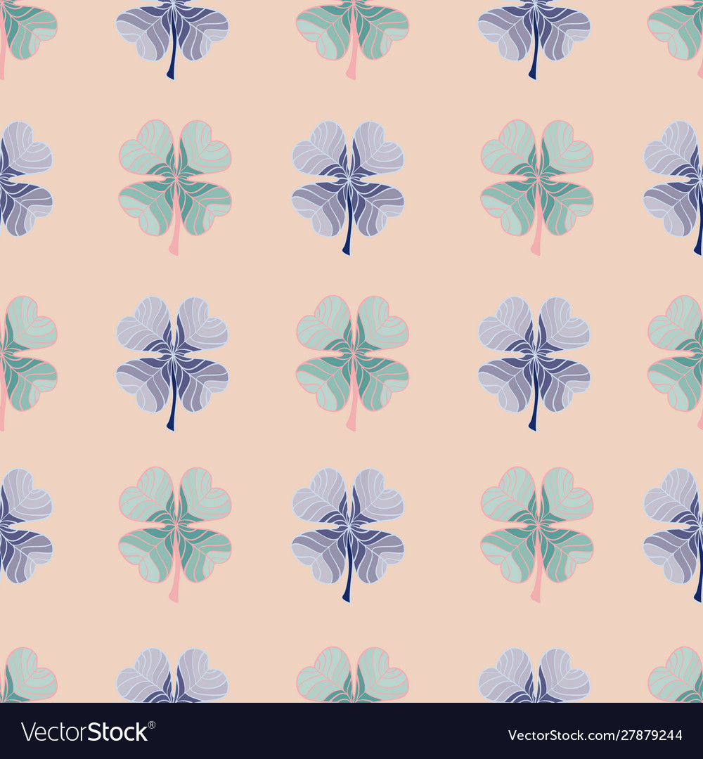 Lucky pattern in peach repeat print Vector Image Lucky pattern in peach repeat print