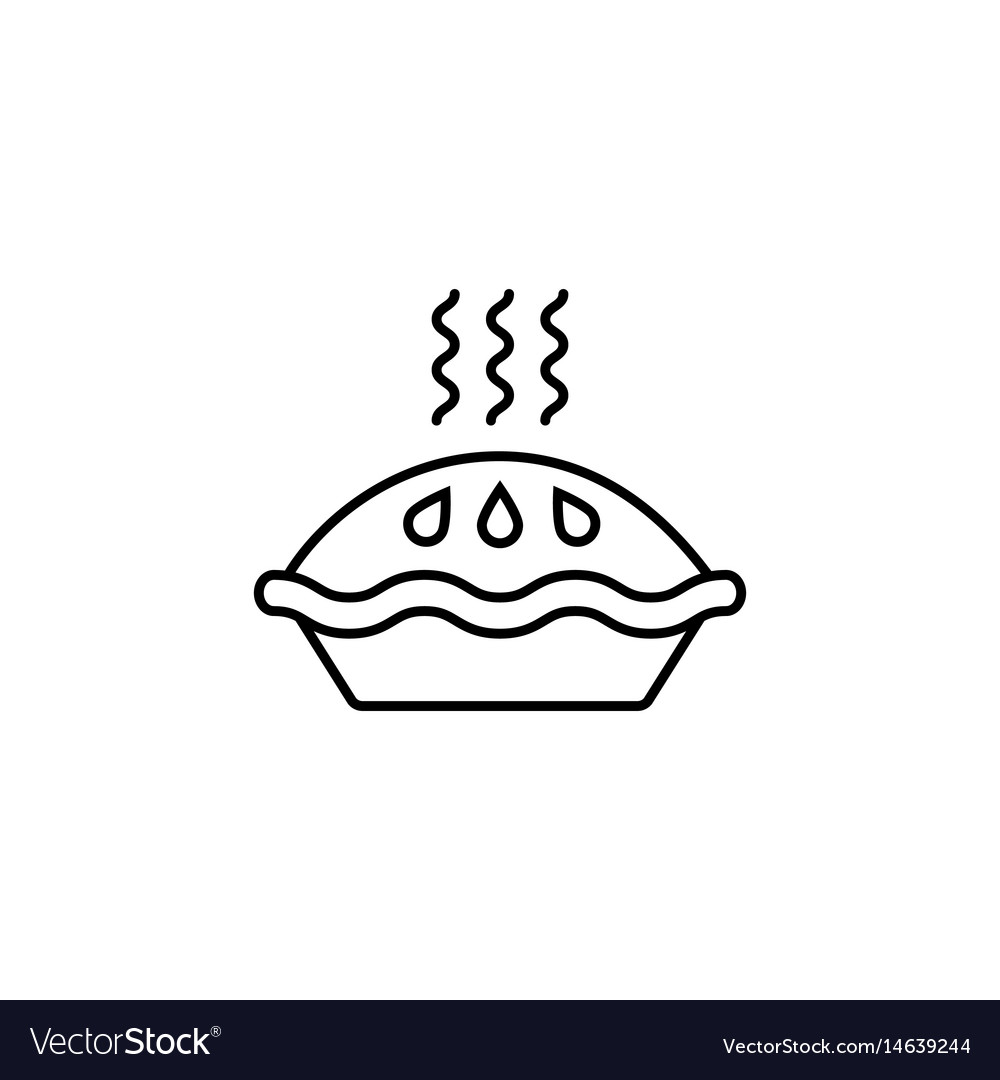 Pie Line Icon - Food & Dessert