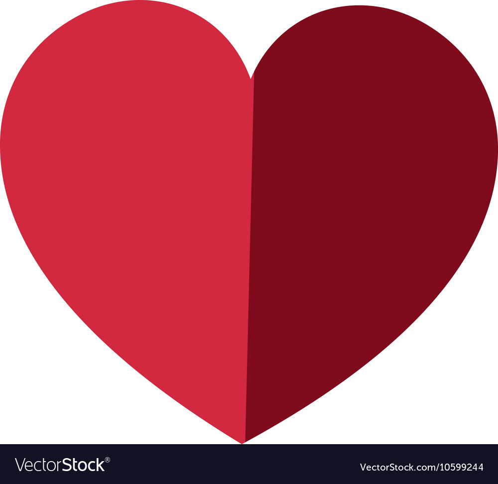 Red heart love shape