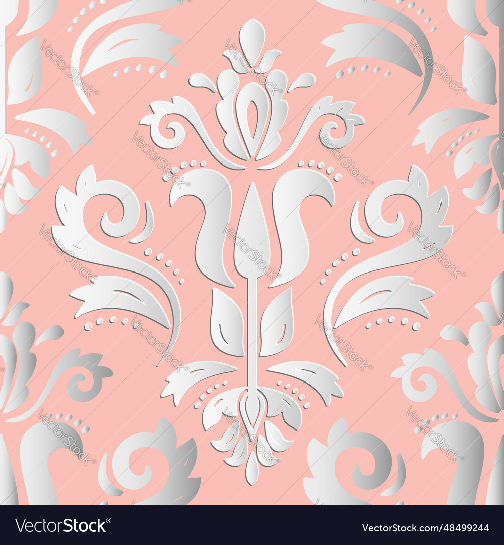 Seamless pattern with 3d classic elements vector image Seamless pattern with 3d classic elements