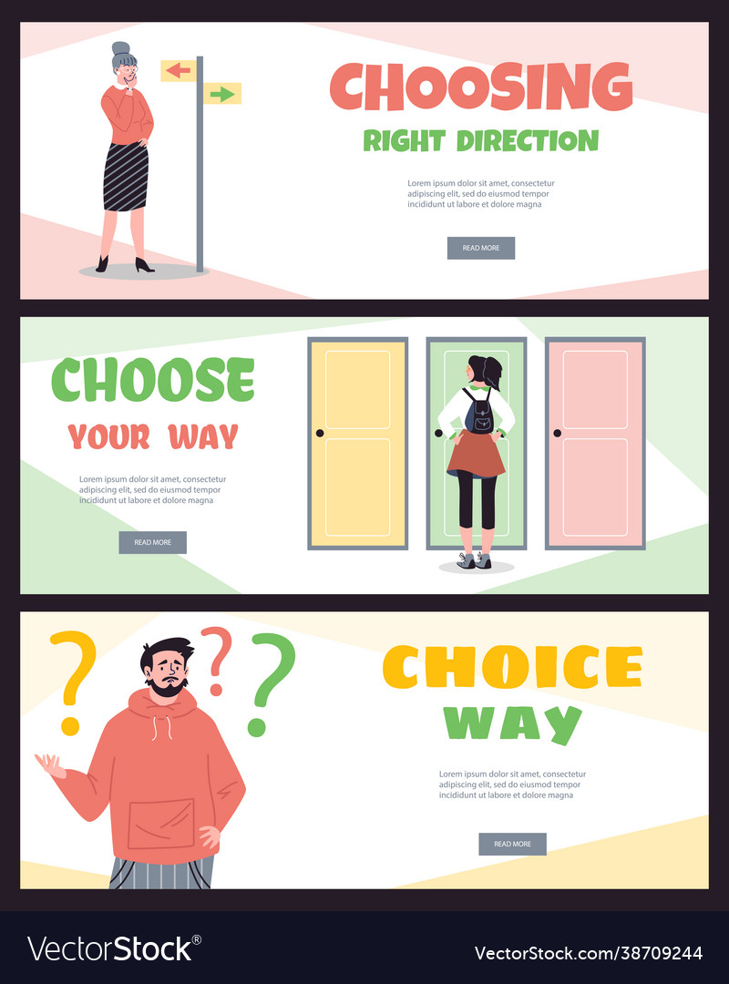 Set web banner templates where people choose