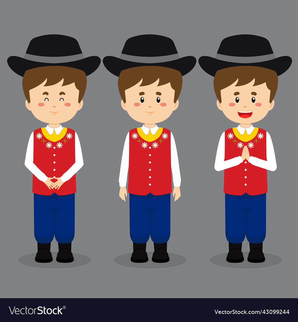 Sweden character with various expression