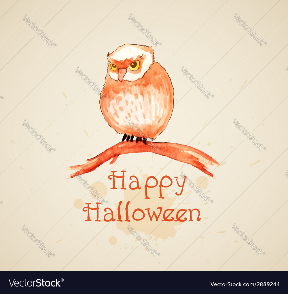 Watercolor halloween background