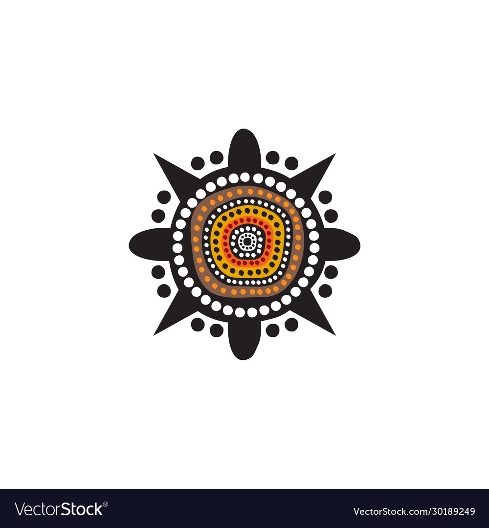 Aboriginal art dots painting icon logo design