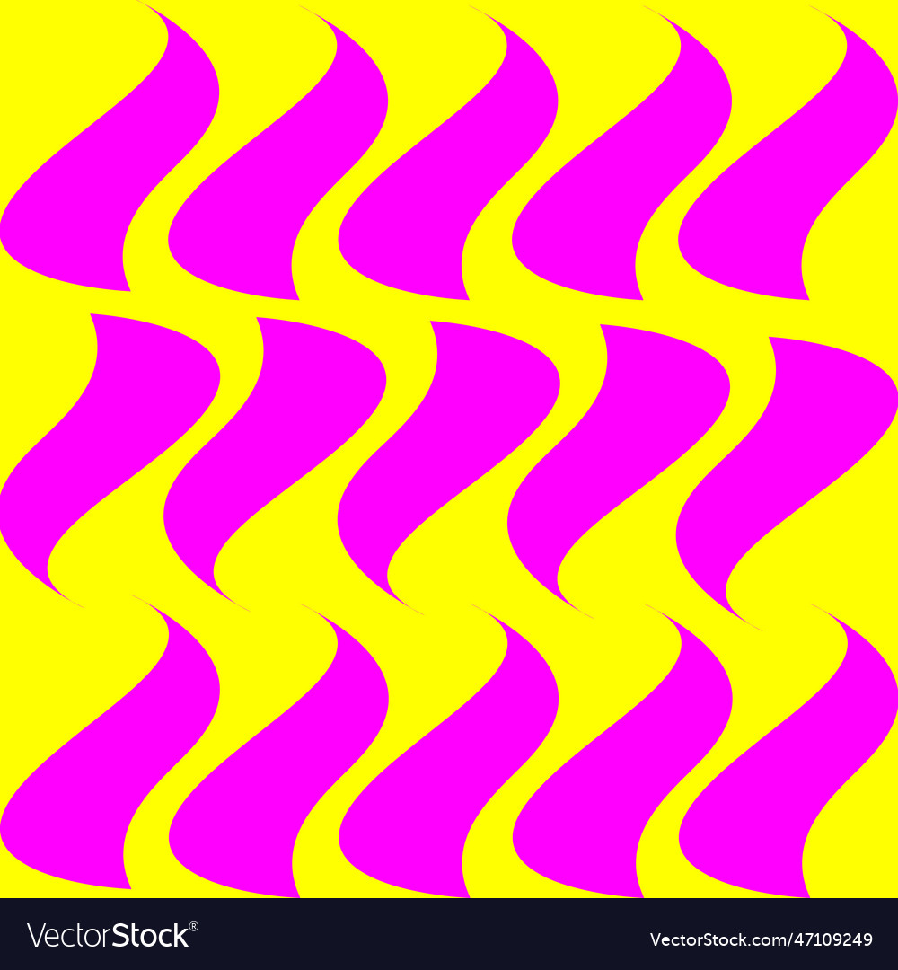 Abstract pattern shape repeat pink on yellow vector image Abstract pattern shape repeat pink on yellow