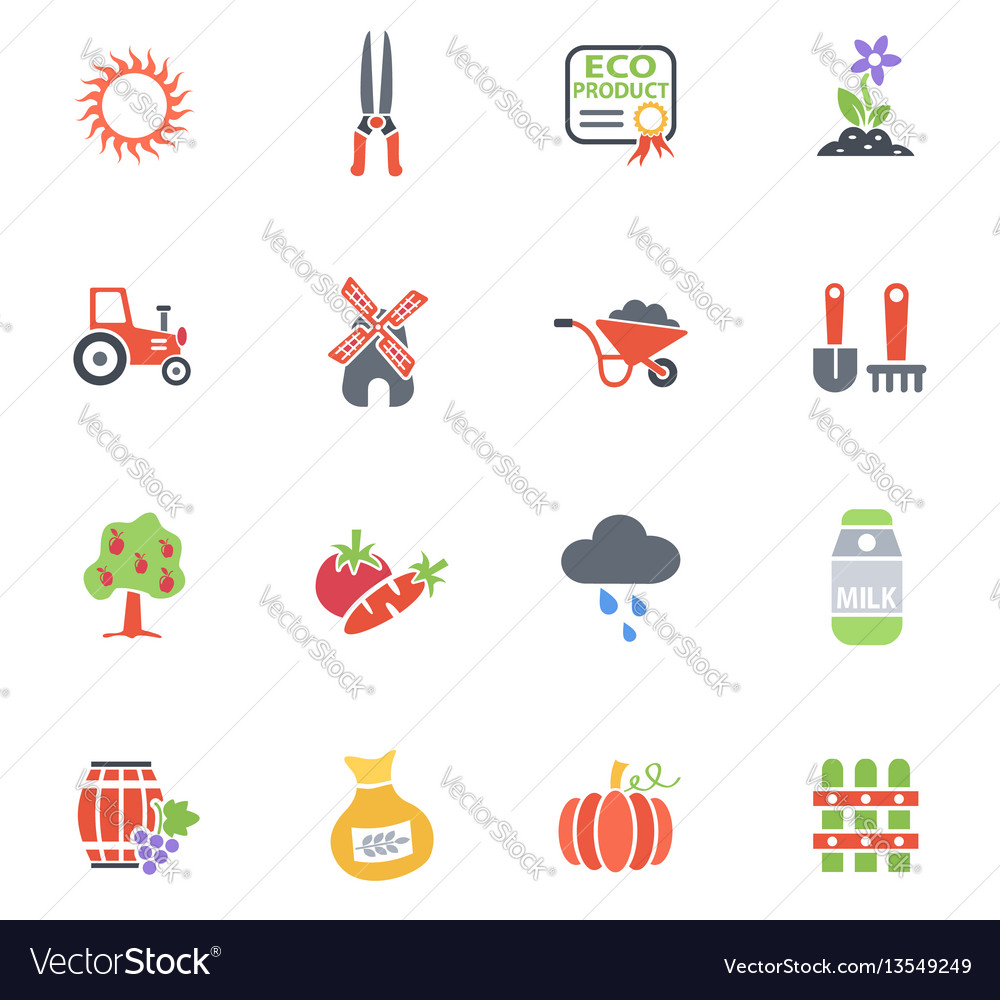 Agriculture icon set