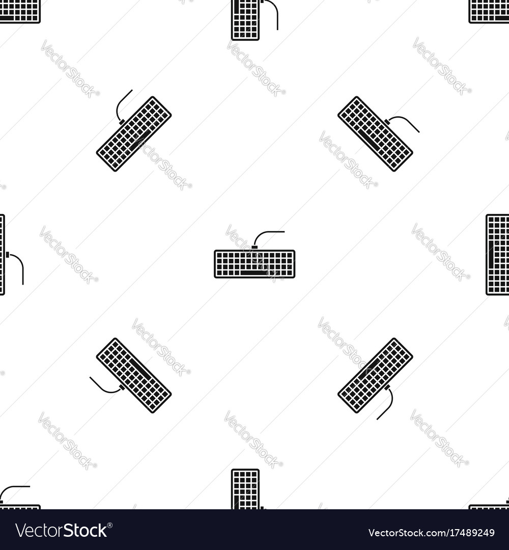Black computer keyboard pattern seamless Vector Image