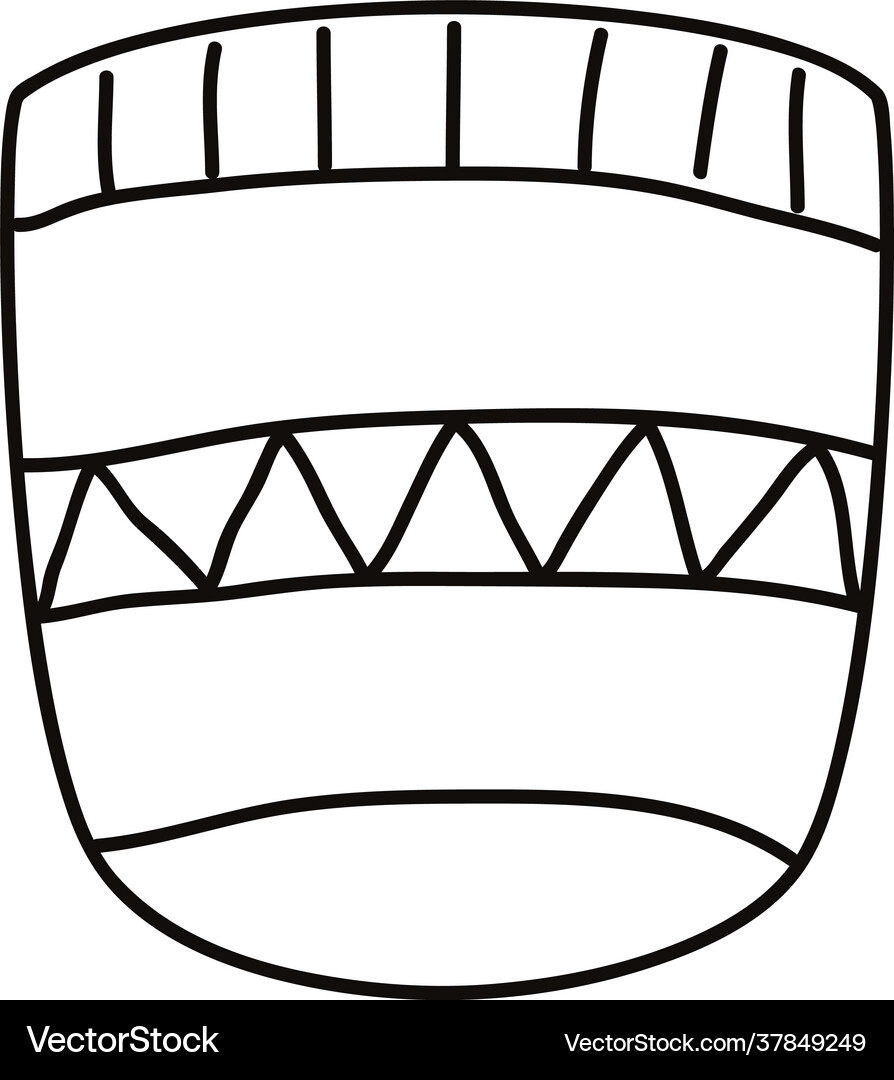 Ceramic pot drawn Royalty Free Vector Image - VectorStock