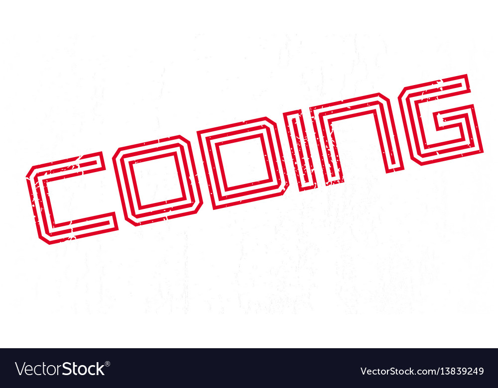 Coding rubber stamp