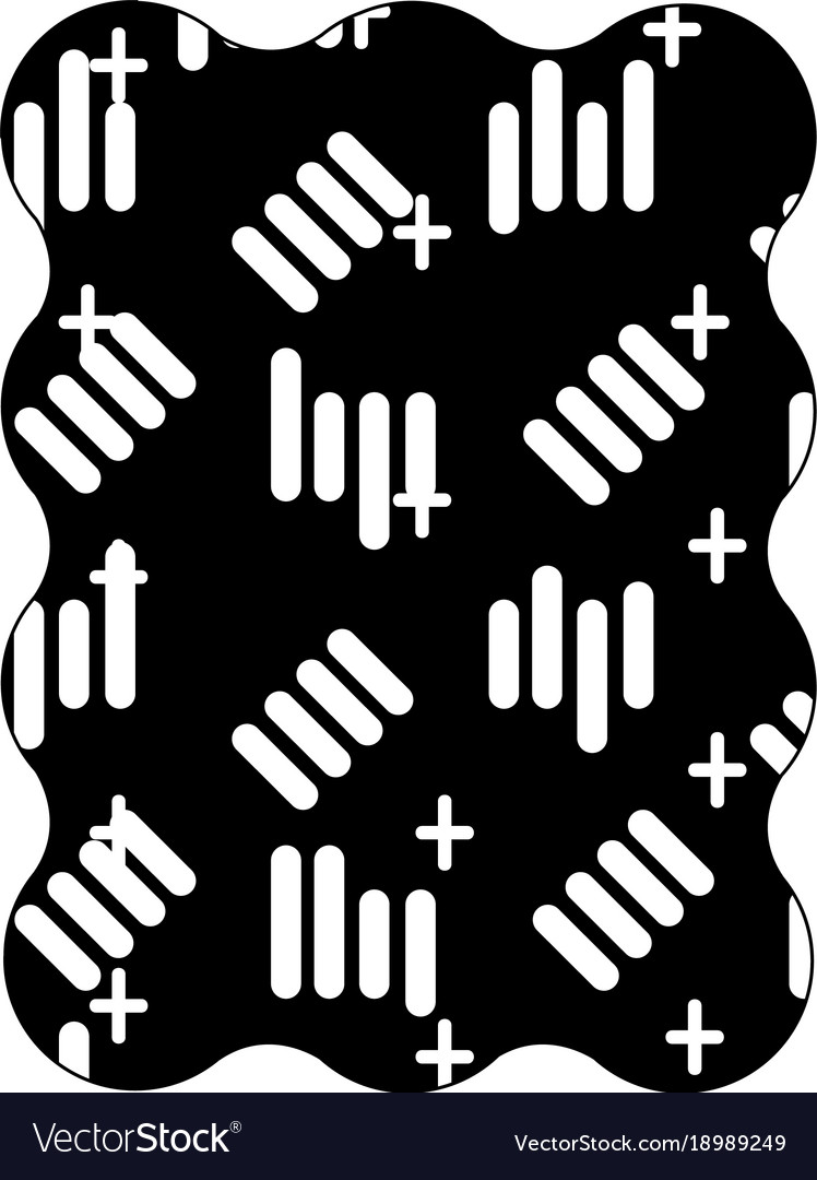 Contour rectangle with graphic abstract style