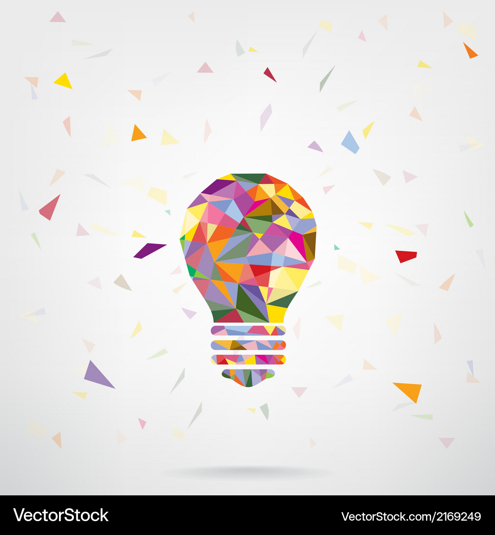Creative light bulb idea concept Royalty Free Vector Image