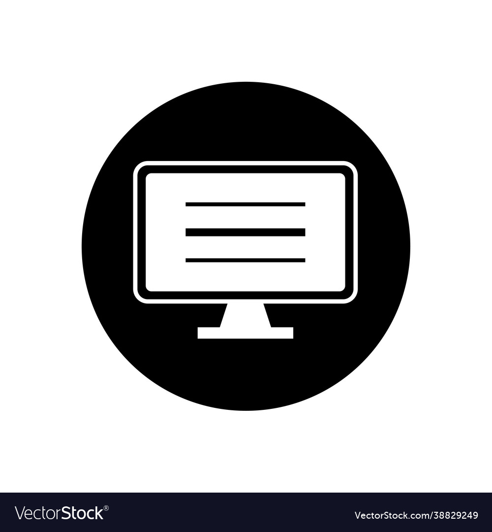 Desktop Monitor Icon Design Grafik