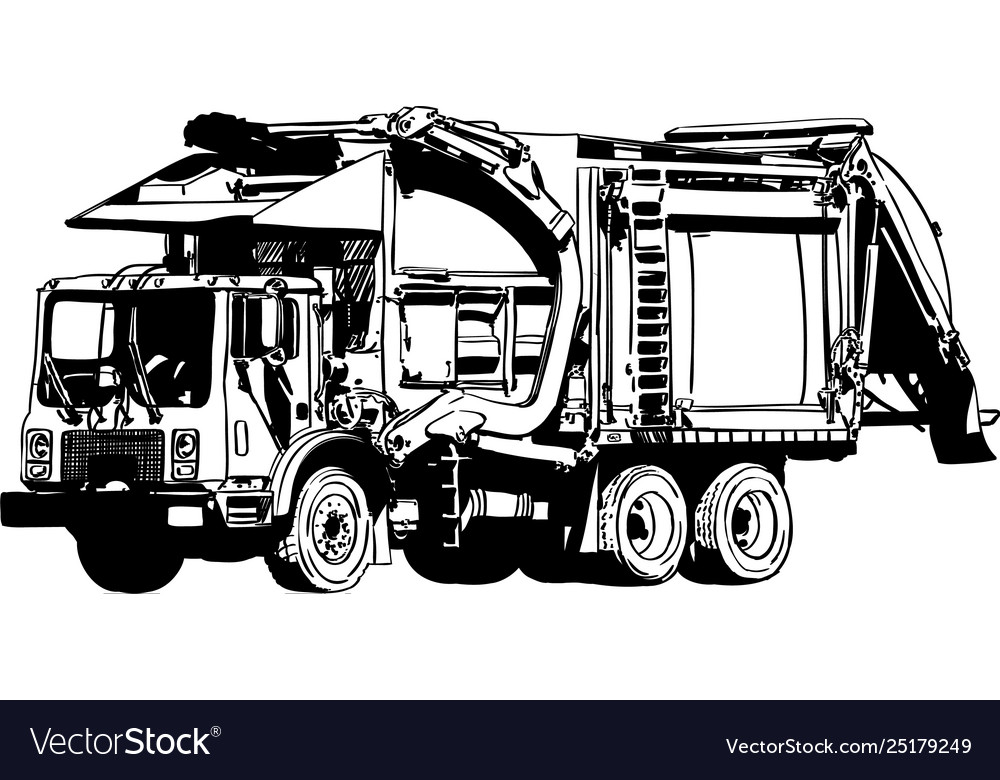 Garbage truck Royalty Free Vector Image - VectorStock