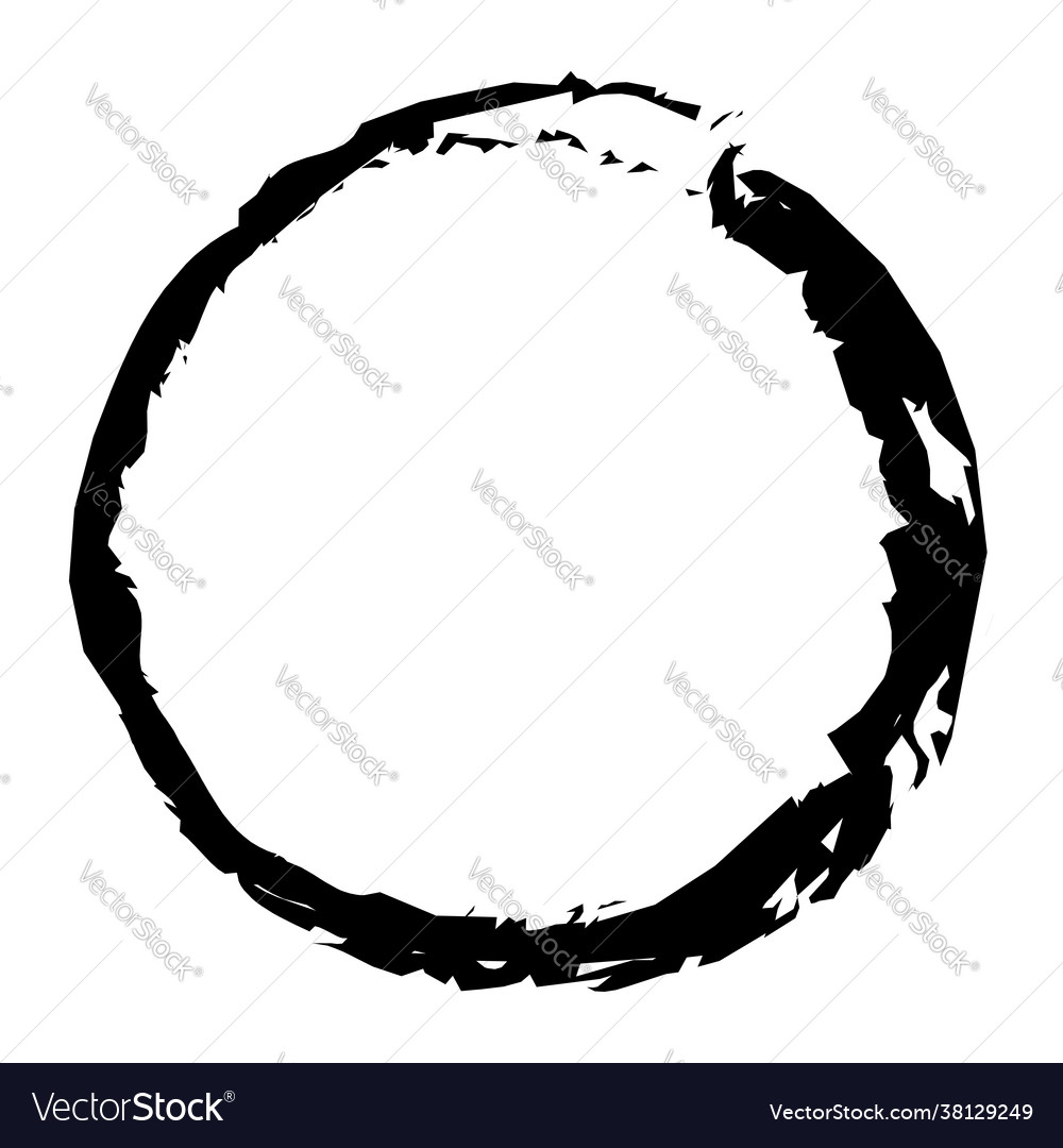 Grungy textured circle element set grunge circles vector image Grungy textured circle element set grunge circles