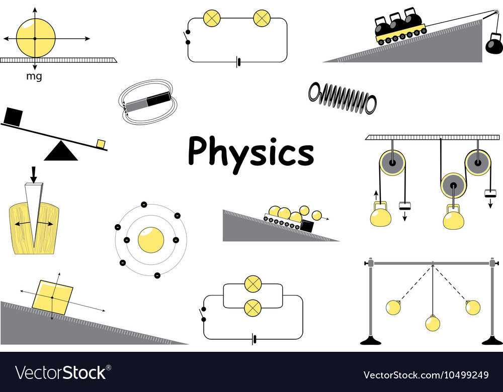 Physics and science icons set