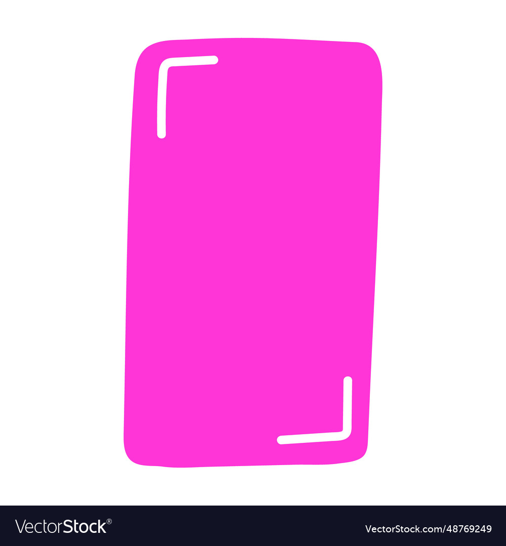 Rectangle pink frame line square shape outline vector image Rectangle pink frame line square shape outline