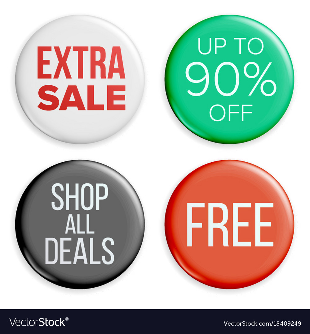 Sale buttons bag tag icons shopping