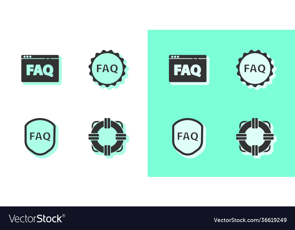 Set lifebuoy browser faq shield with text