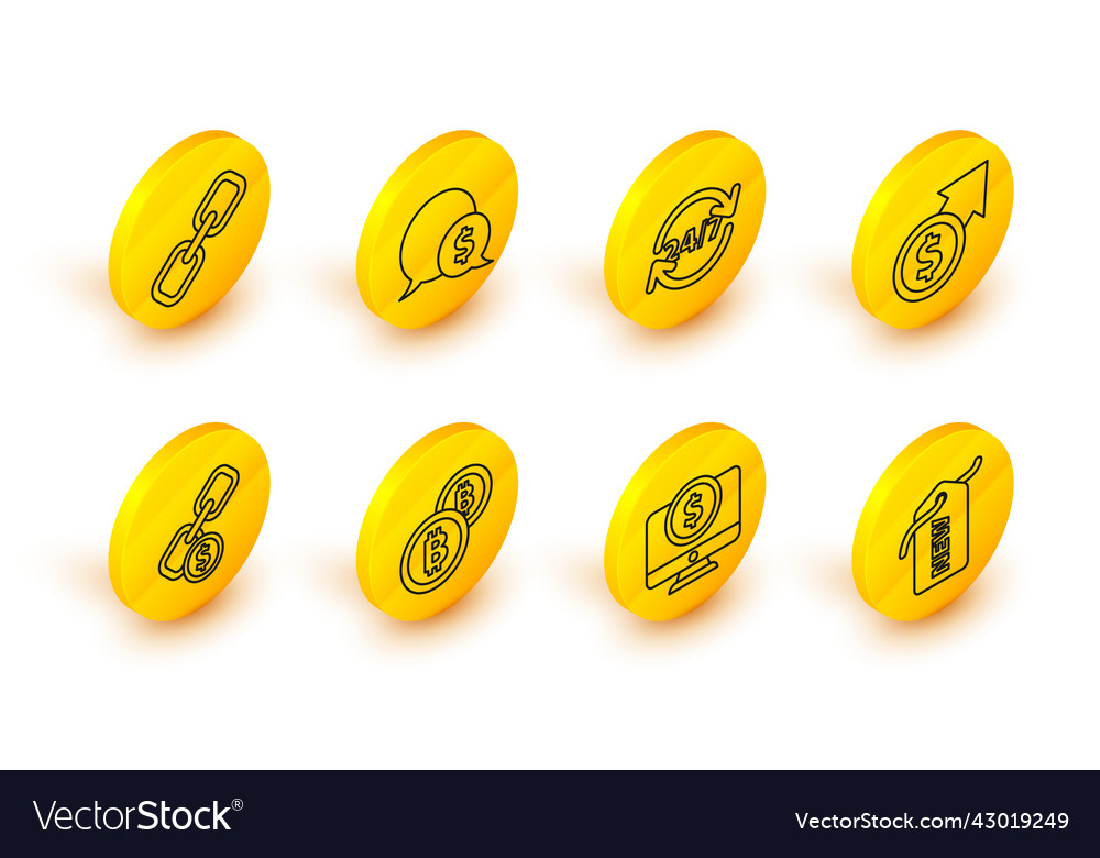 Set line price tag with new computer monitor vector image Set line price tag with new computer monitor