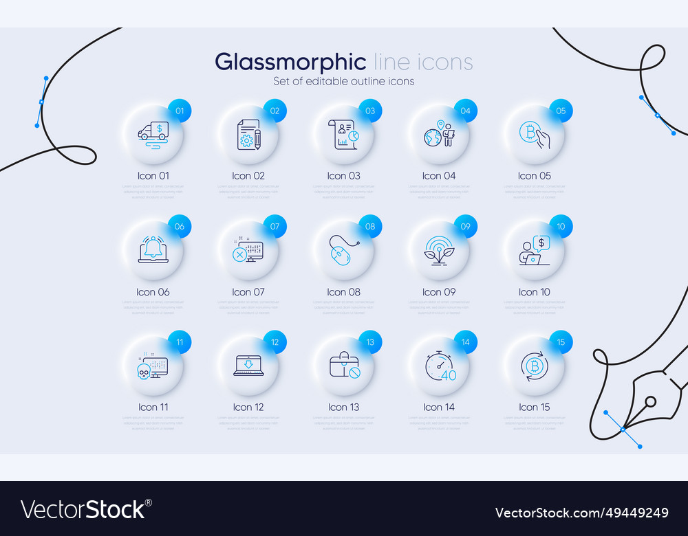 Set of documentation computer mouse and bitcoin Vector Image Set of documentation computer mouse and bitcoin